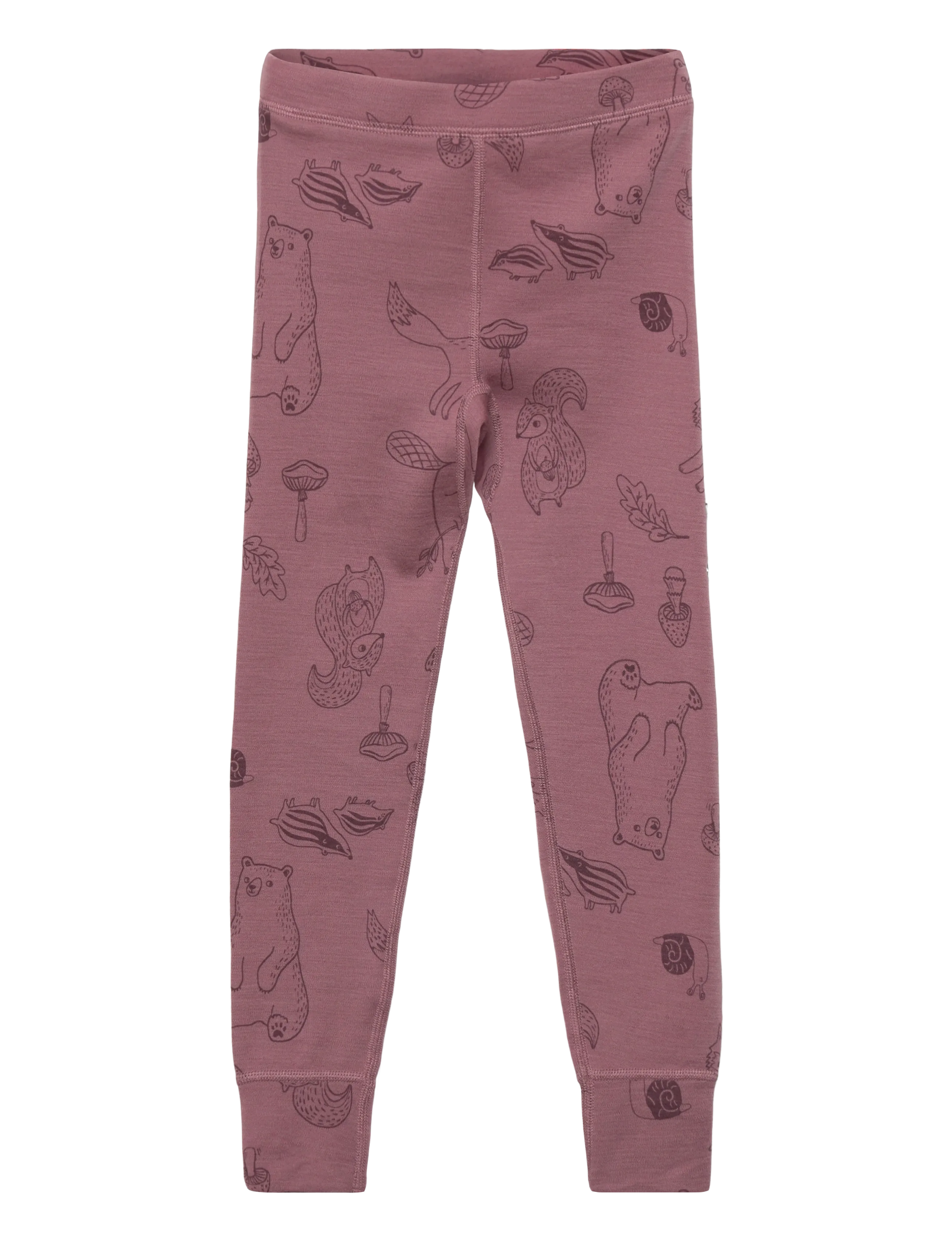 Lindex Longjohns merino wool aop - Leggings - DUSTY PINK / pink/rose