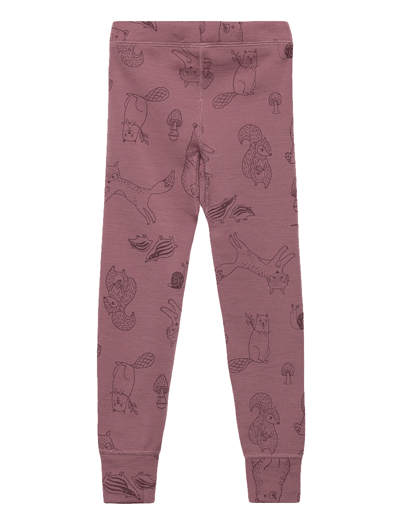 Lindex - Longjohns merino wool aop - funkionsunterwäsche - hosen - dusty pink - 1