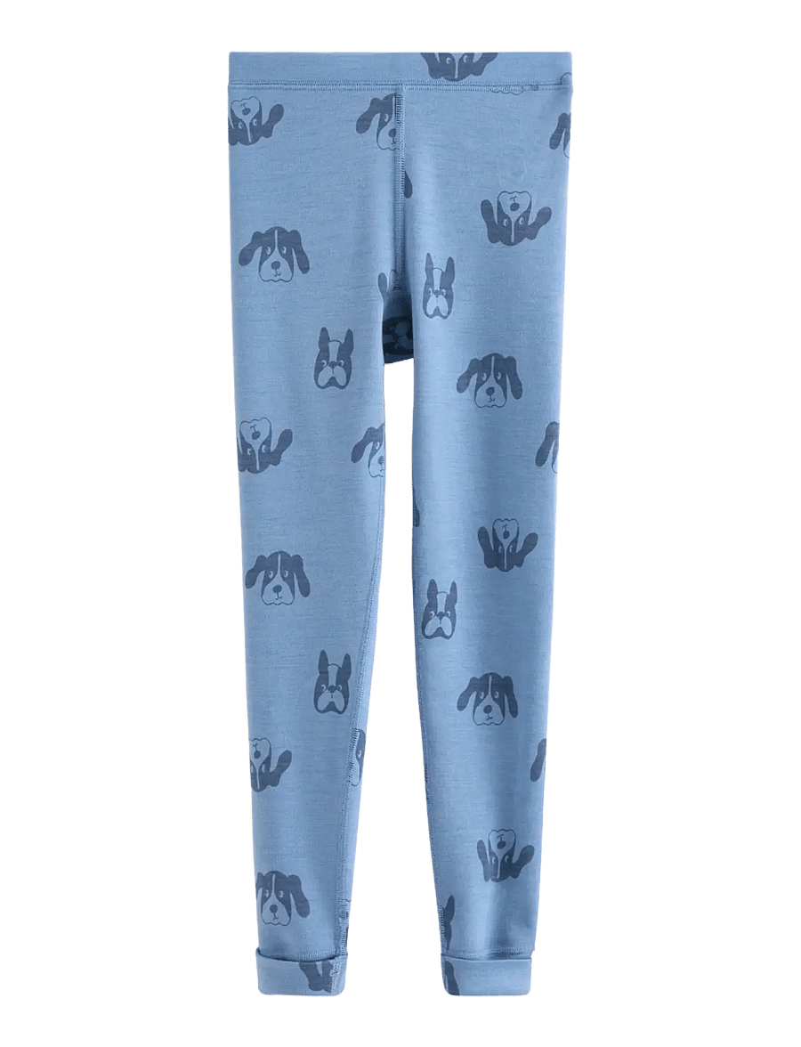 Lindex - Leggings in merino wool - funkionsunterwäsche - hosen - lt dusty blue - 0