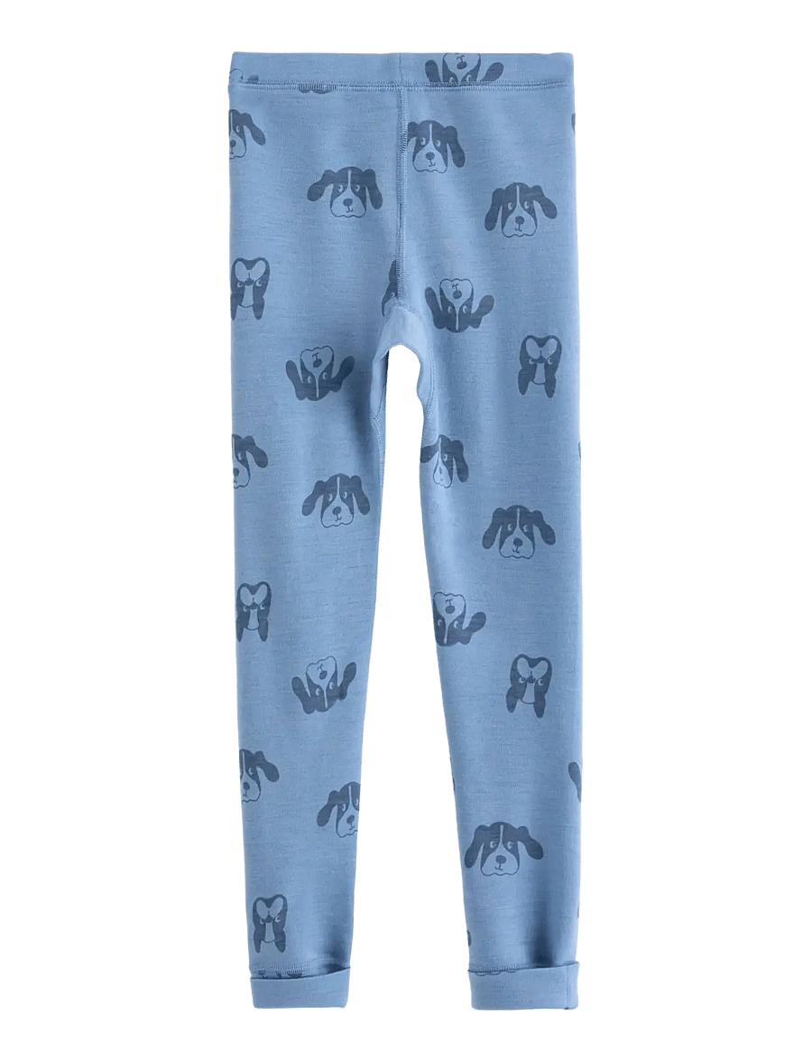 Lindex - Leggings in merino wool - funkionsunterwäsche - hosen - lt dusty blue - 1