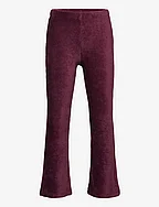 Trousers jersey cord flare - DARK LILAC