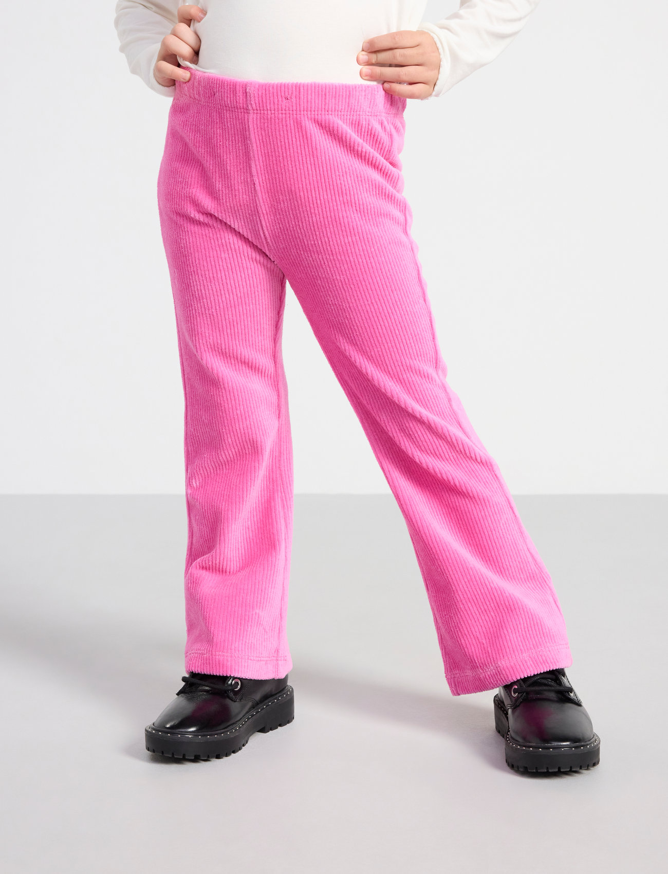 Lindex - Trousers jersey cord flare - kelnytės kūdikiams - pink - 0