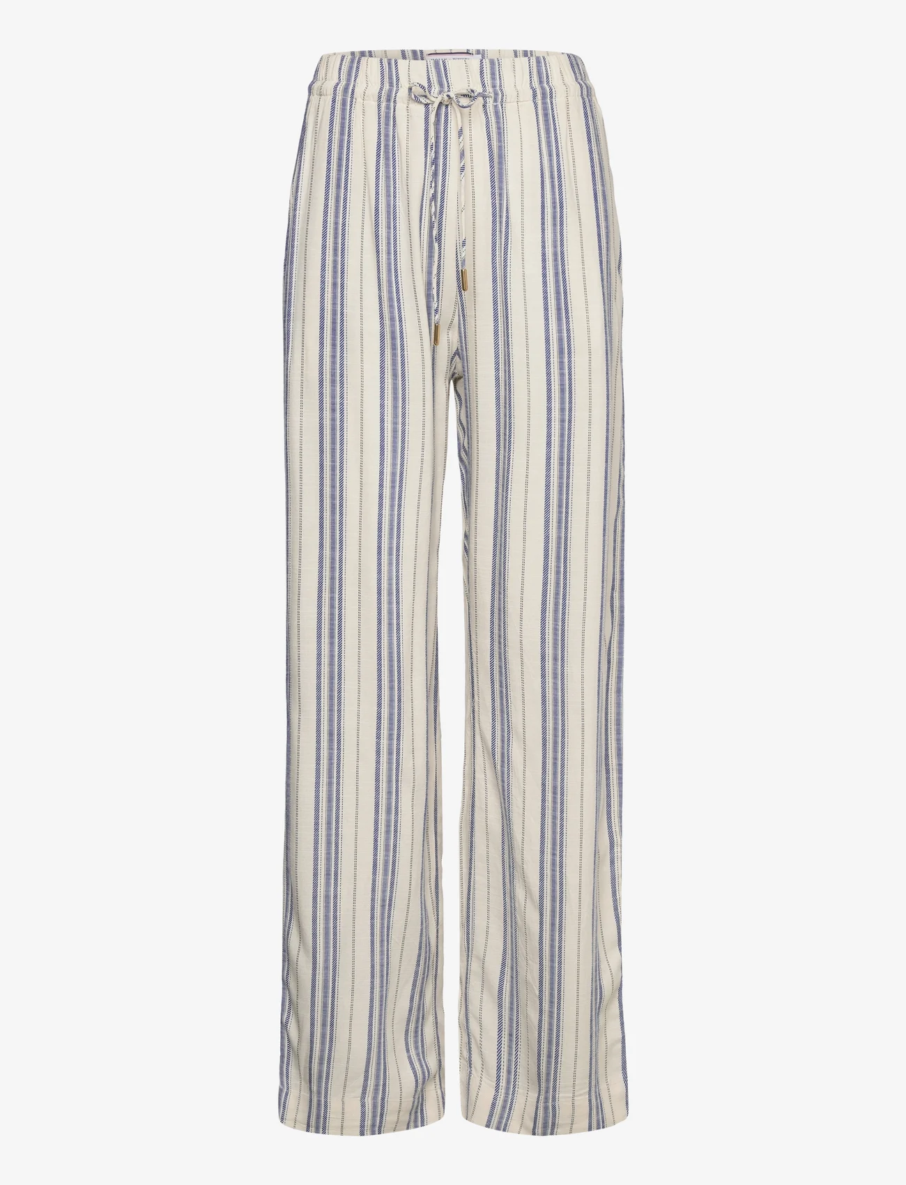 Lindex - Trousers Bella stripe - sirge säärega püksid - off white - 0