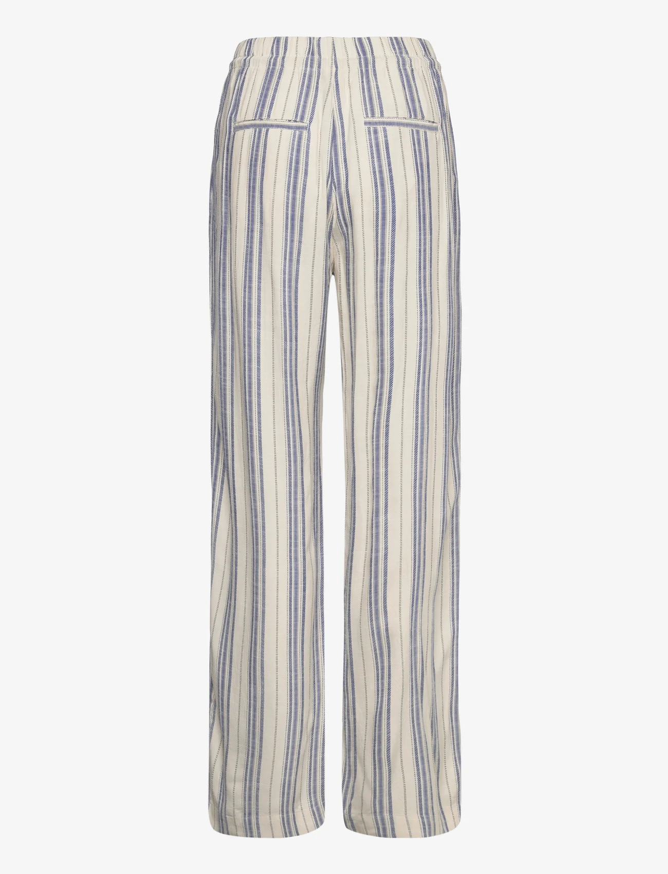 Lindex - Trousers Bella stripe - sirge säärega püksid - off white - 1