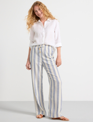 Lindex - Trousers Bella stripe - tiesaus kirpimo kelnės - off white - 4