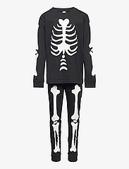 Lindex - Pajama Halloween Skeleton - sets - black - 0