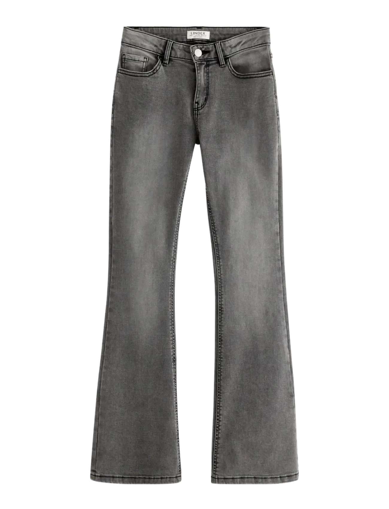 Lindex Trousers denim Freja grey - Kids 98-134 - GREY / grey