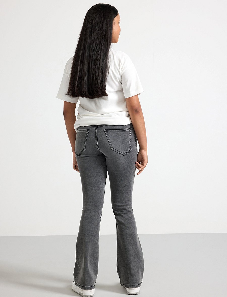Lindex - Trousers denim Freja grey - bootcut jeans - grey - 3