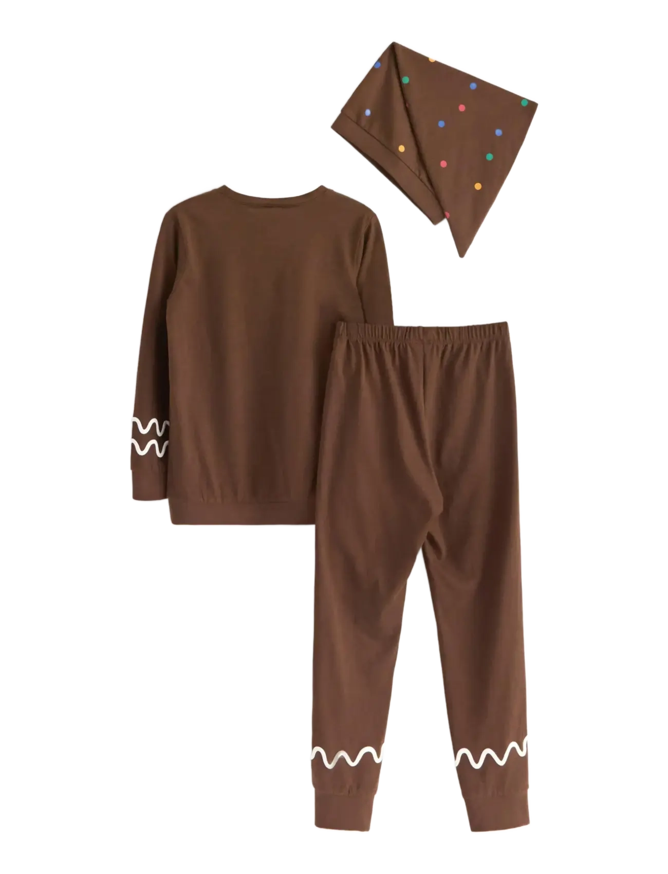 Lindex - Pajama Christmas Santa Gingerb - sets - dk brown - 2