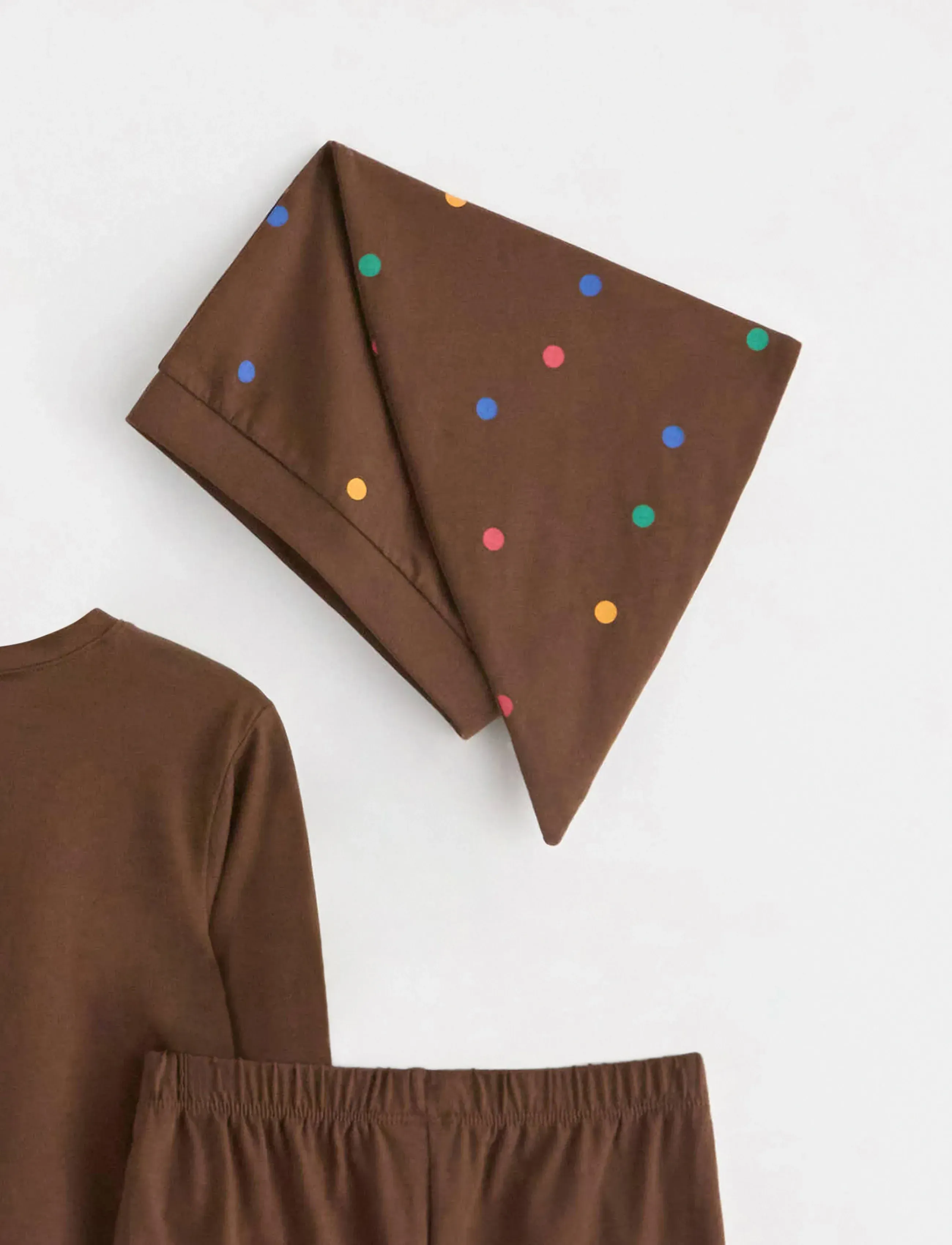 Lindex - Pajama Christmas Santa Gingerb - sets - dk brown - 5