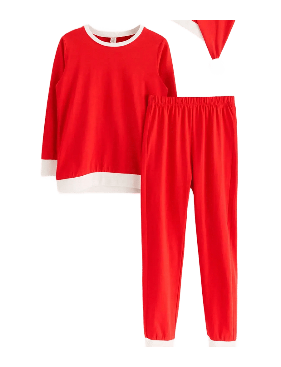 Lindex - Pajama Christmas Santa Gingerb - komplektid - red - 1