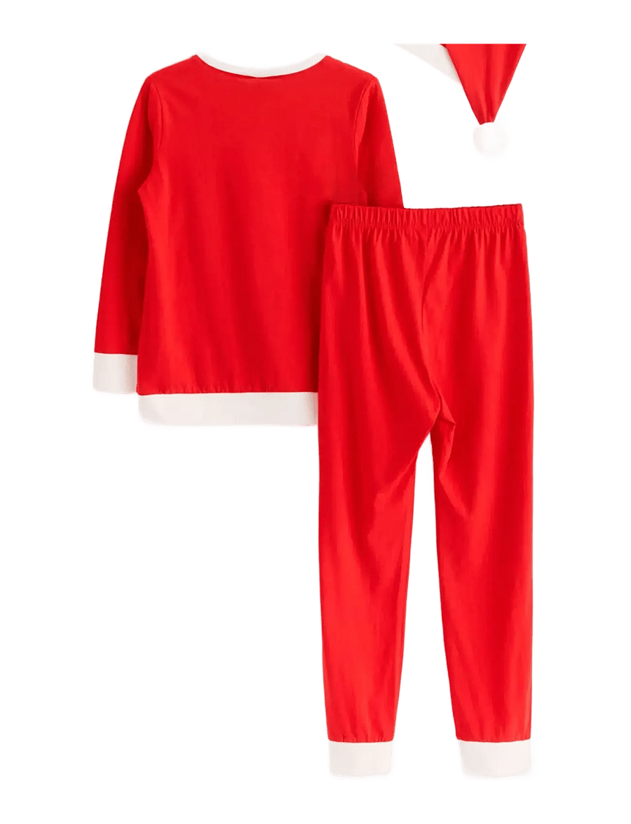 Lindex - Pajama Christmas Santa Gingerb - komplektid - red - 2