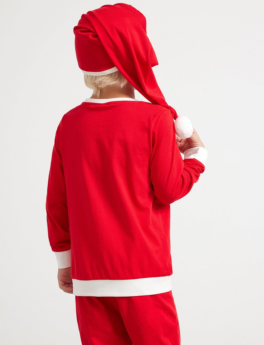 Lindex - Pajama Christmas Santa Gingerb - komplektid - red - 3