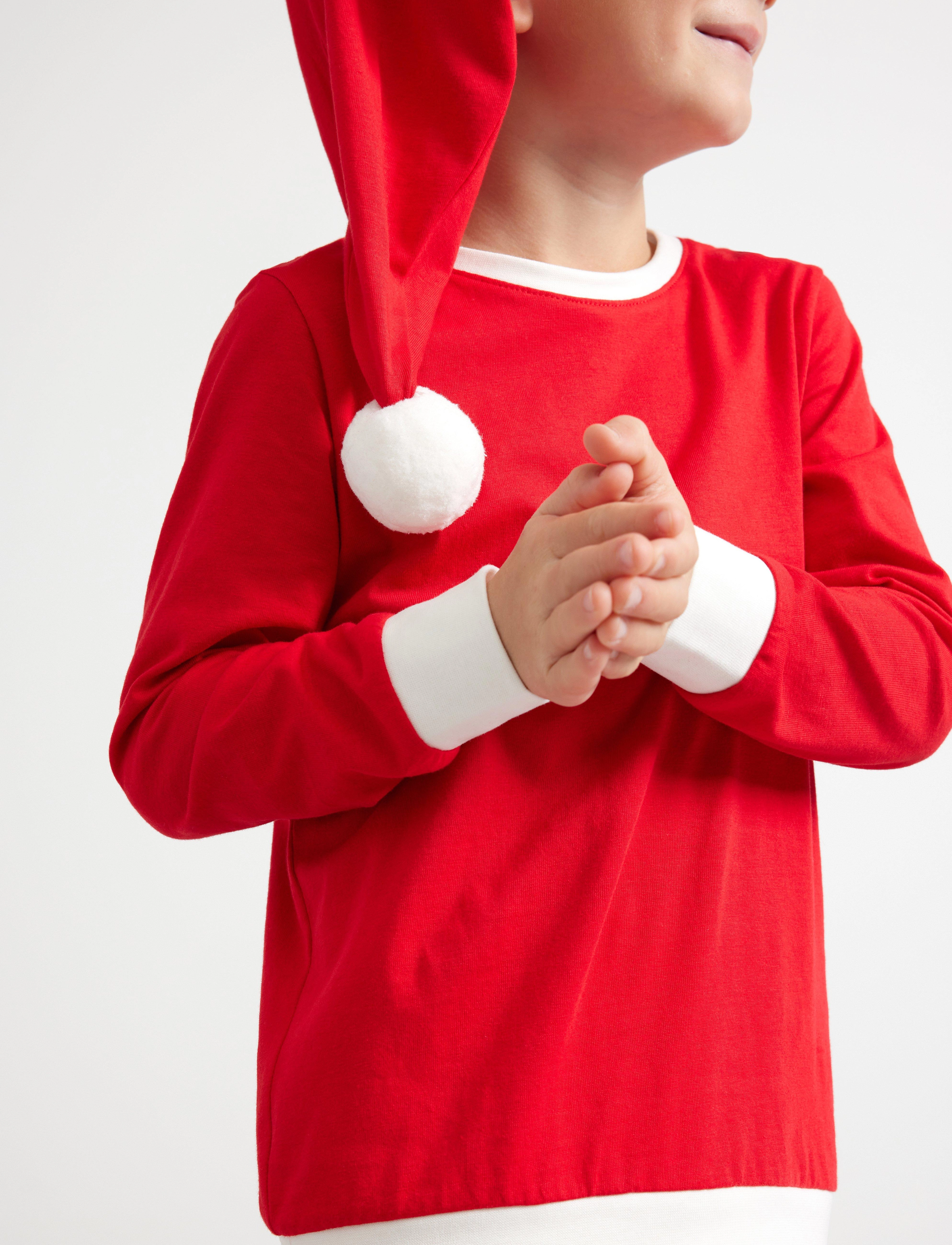 Lindex - Pajama Christmas Santa Gingerb - sets - red - 4
