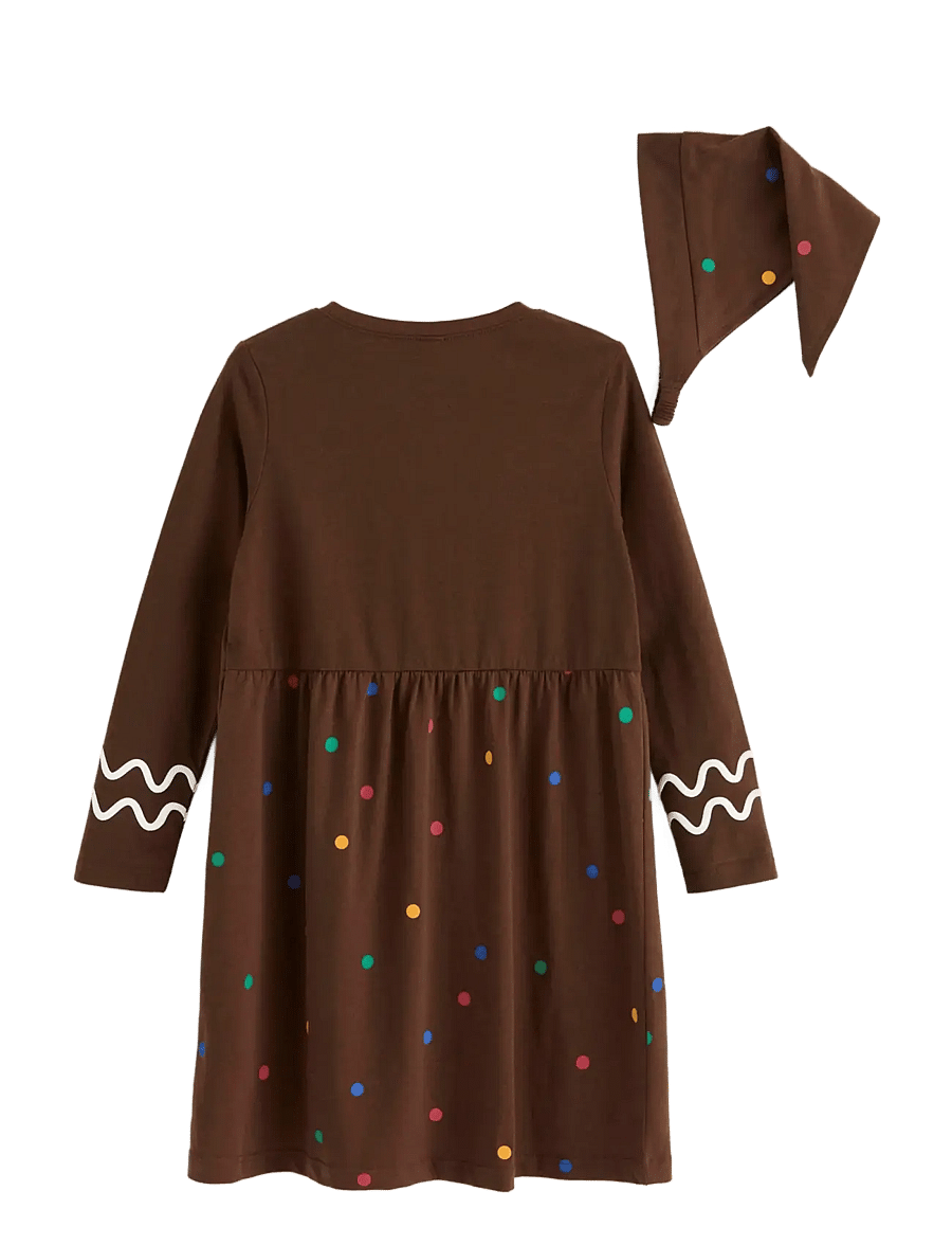 Lindex - Nightdress Christmas Santa Gin - ikdienas kleitas ar garām piedurknēm - dk brown - 2