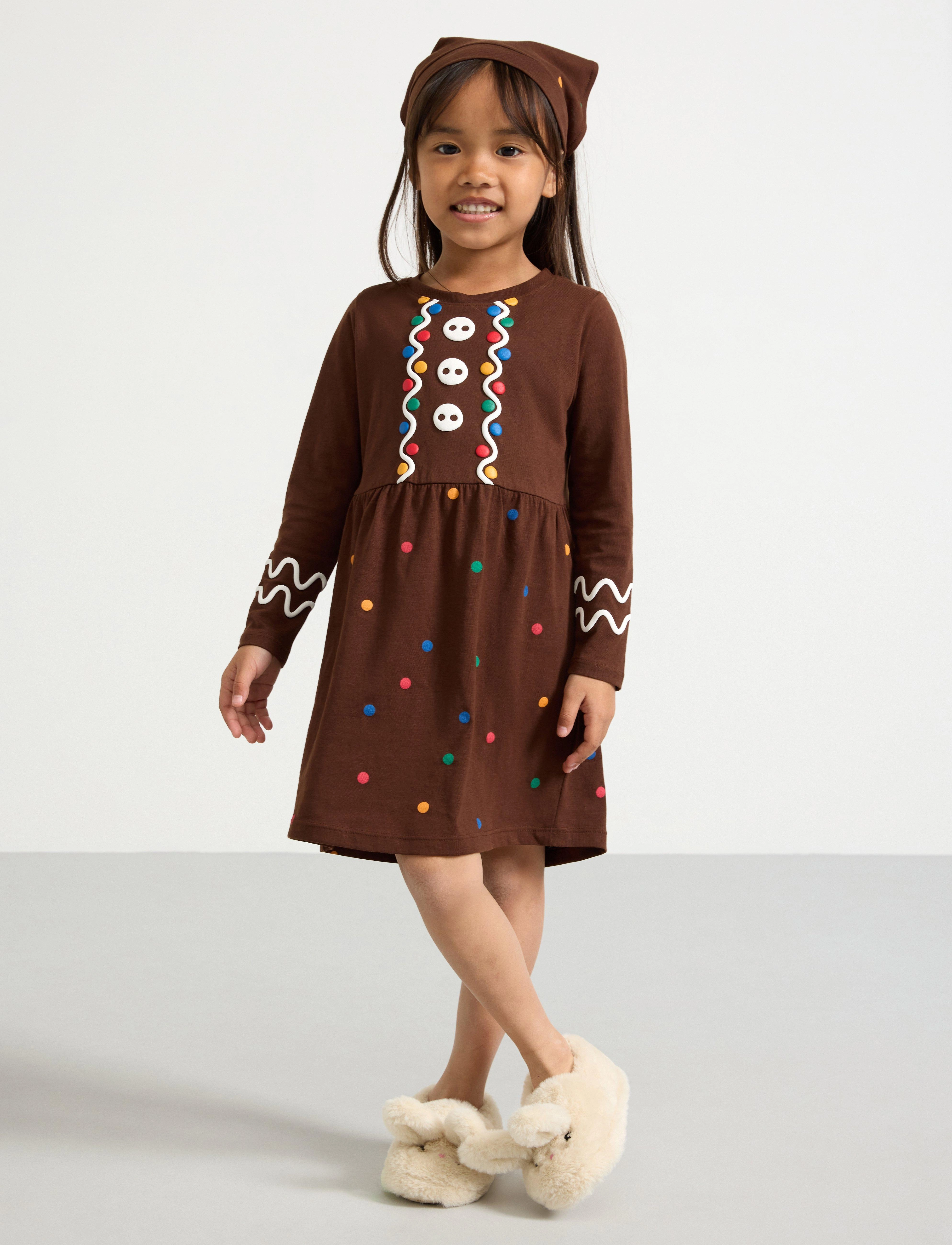 Lindex Nightdress Christmas Santa Gin - Jurken - DK BROWN / brown