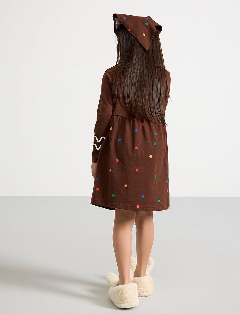 Lindex - Nightdress Christmas Santa Gin - långärmade vardagsklänningar - dk brown - 3