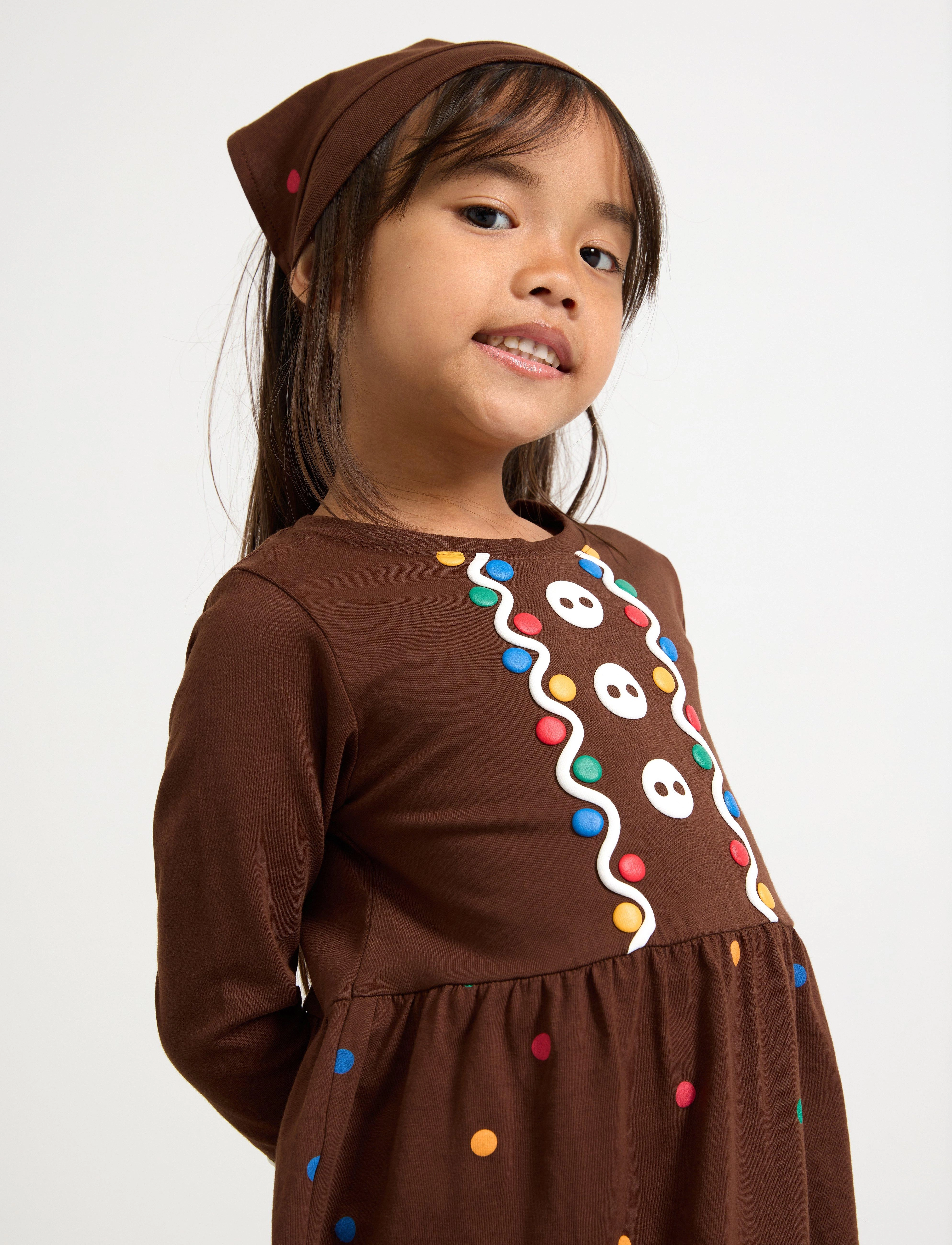 Lindex - Nightdress Christmas Santa Gin - langärmelige freizeitkleider - dk brown - 4