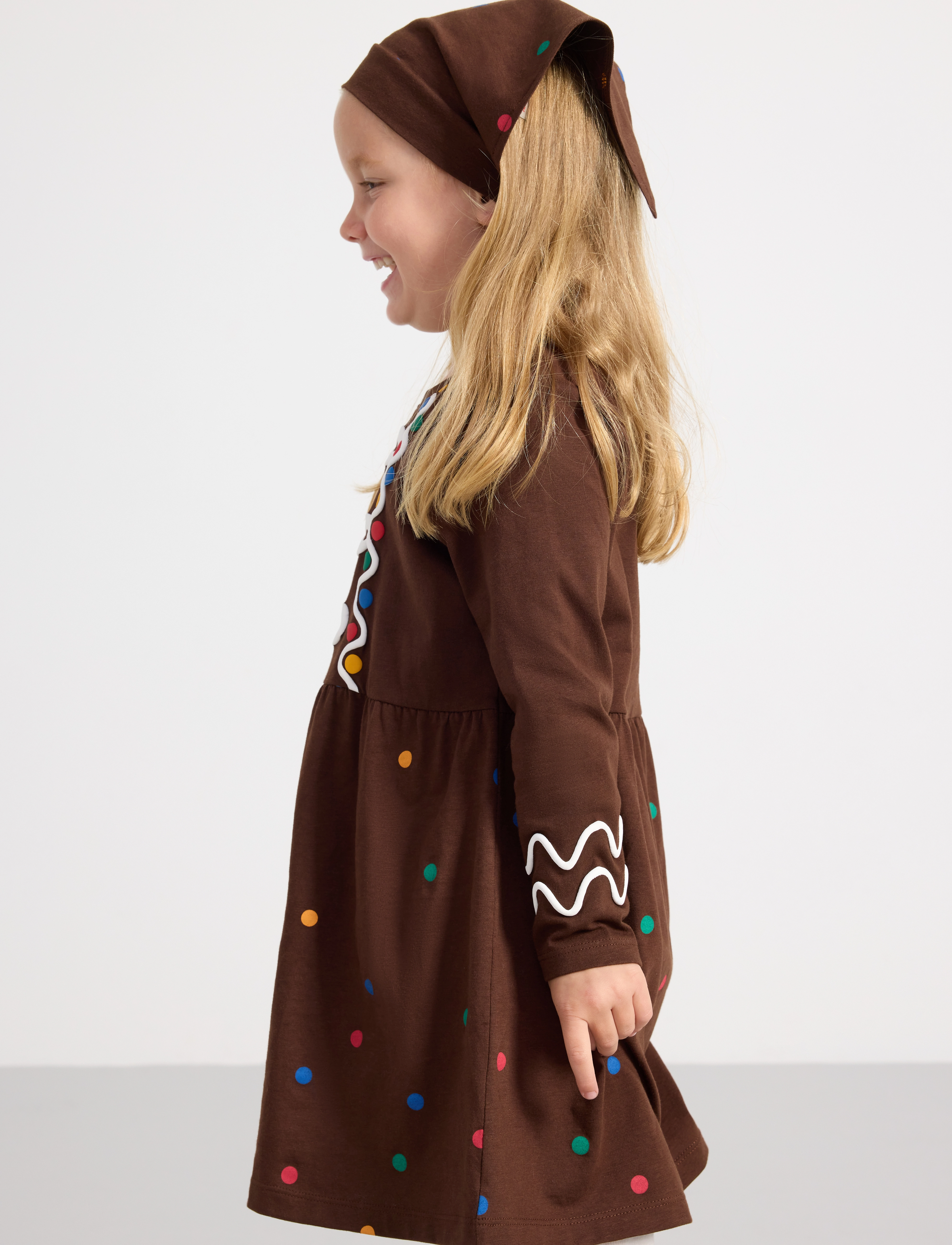 Lindex - Nightdress Christmas Santa Gin - langärmelige freizeitkleider - dk brown - 5