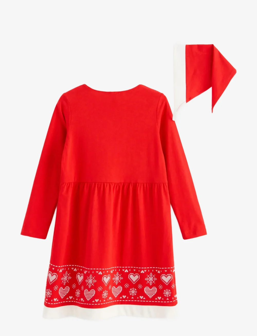 Lindex - Nightdress Christmas Santa Gin - long-sleeved casual dresses - red - 2