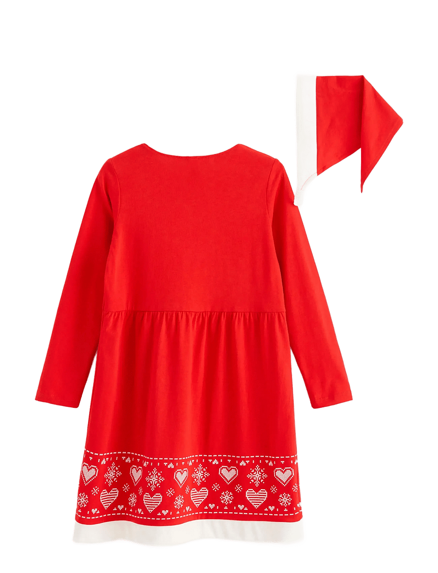 Lindex - Nightdress Christmas Santa Gin - pikkade varrukatega vabaajakleidid - red - 2
