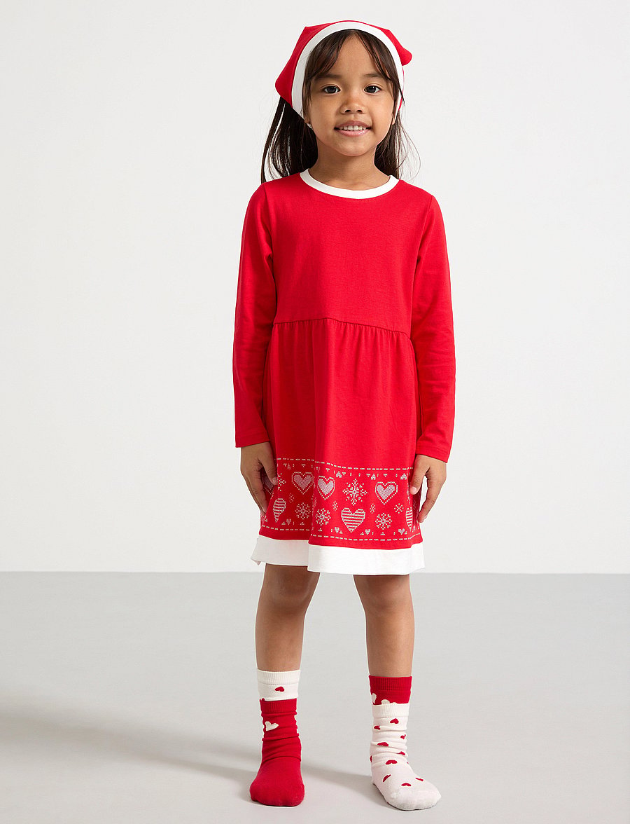 Lindex - Nightdress Christmas Santa Gin - pikkade varrukatega vabaajakleidid - red - 0