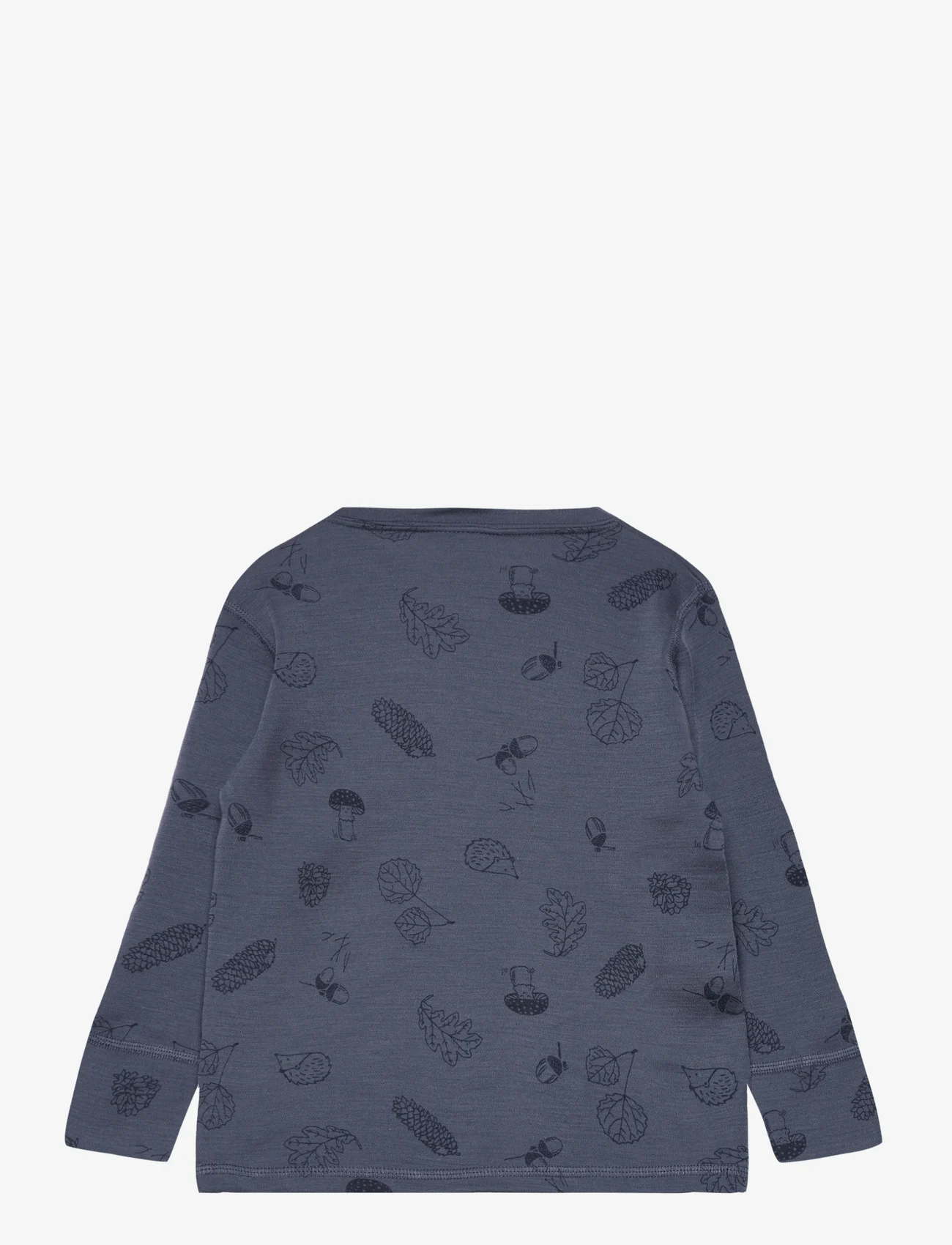 Lindex - Top baby merino wool - langærmede t-shirts - dark dusty blue - 1