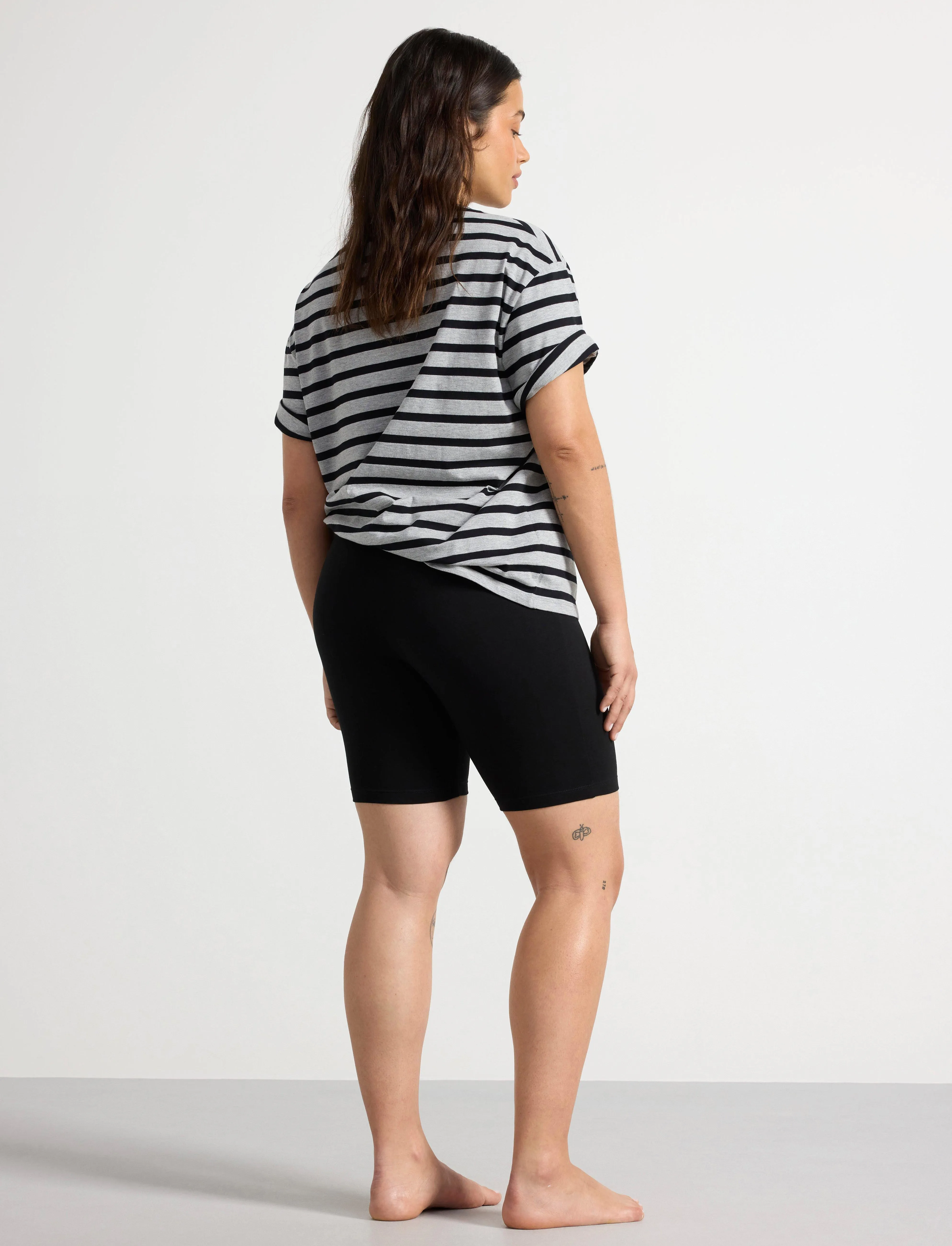 Lindex - Biker shorts in cotton - treenitrikoot - black - 3