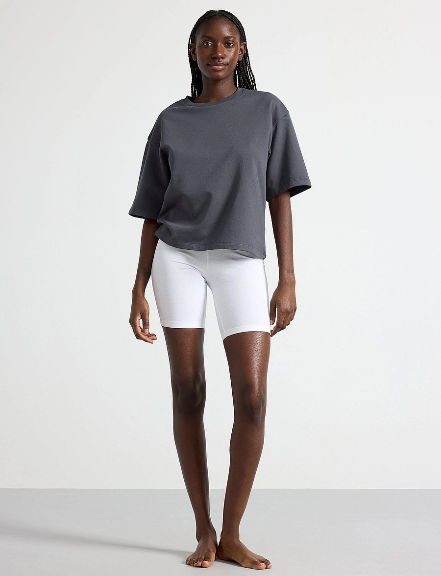 Lindex - Biker shorts in cotton - 1/2 länge - white - 0