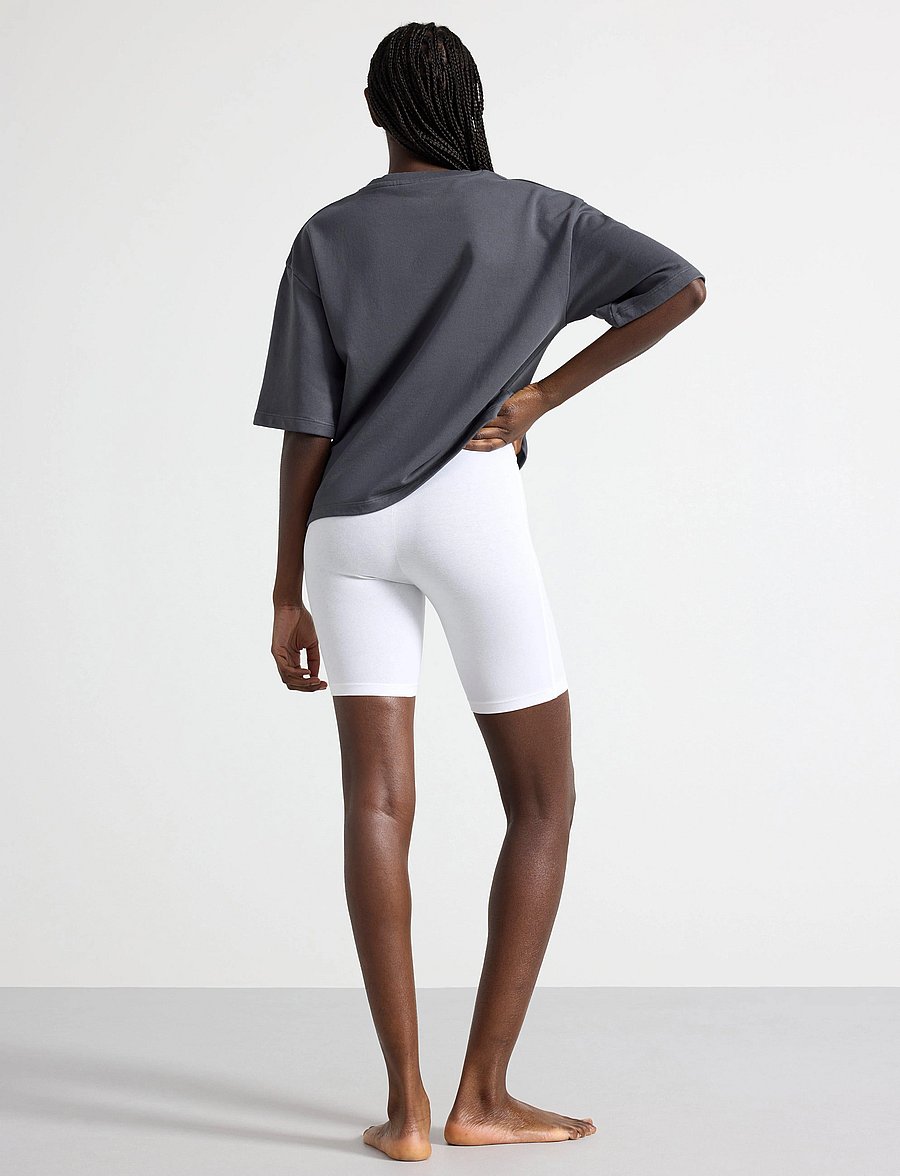 Lindex - Biker shorts in cotton - 1/2 länge - white - 3