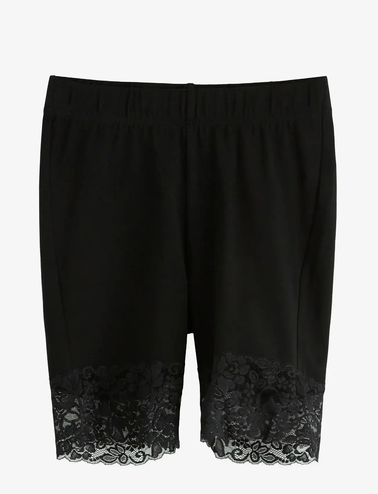 Lindex - Leggings Sally lace short - 1/2 længde - black - 1