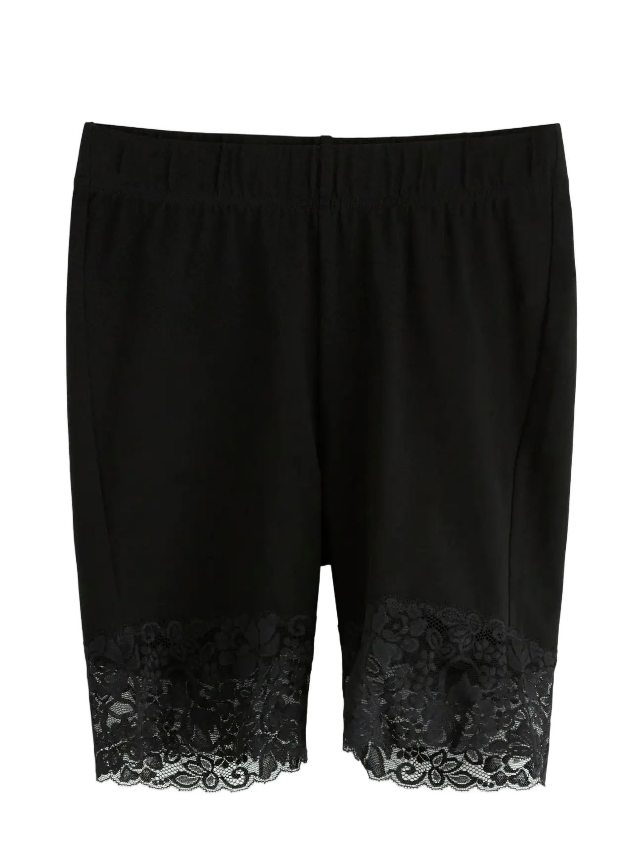 Lindex Cycling shorts with lace trim - Pyöräily - BLACK / black
