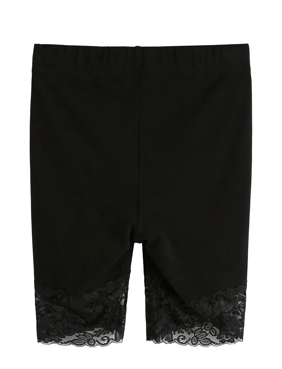 Lindex - Leggings Sally lace short - 1/2 længde - black - 2