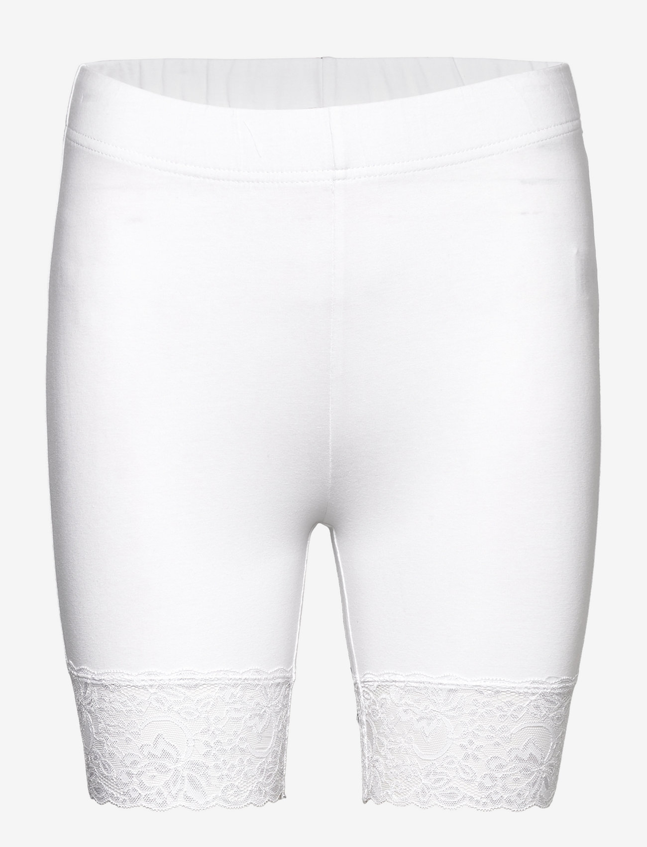 Lindex - Cycling shorts with lace trim - cykelshorts - white - 1