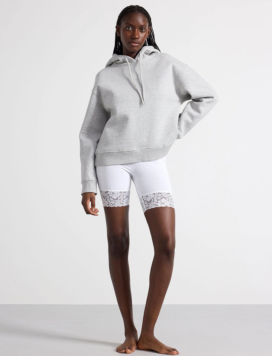 Lindex - Leggings Sally lace short - 1/2 längd - white - 0