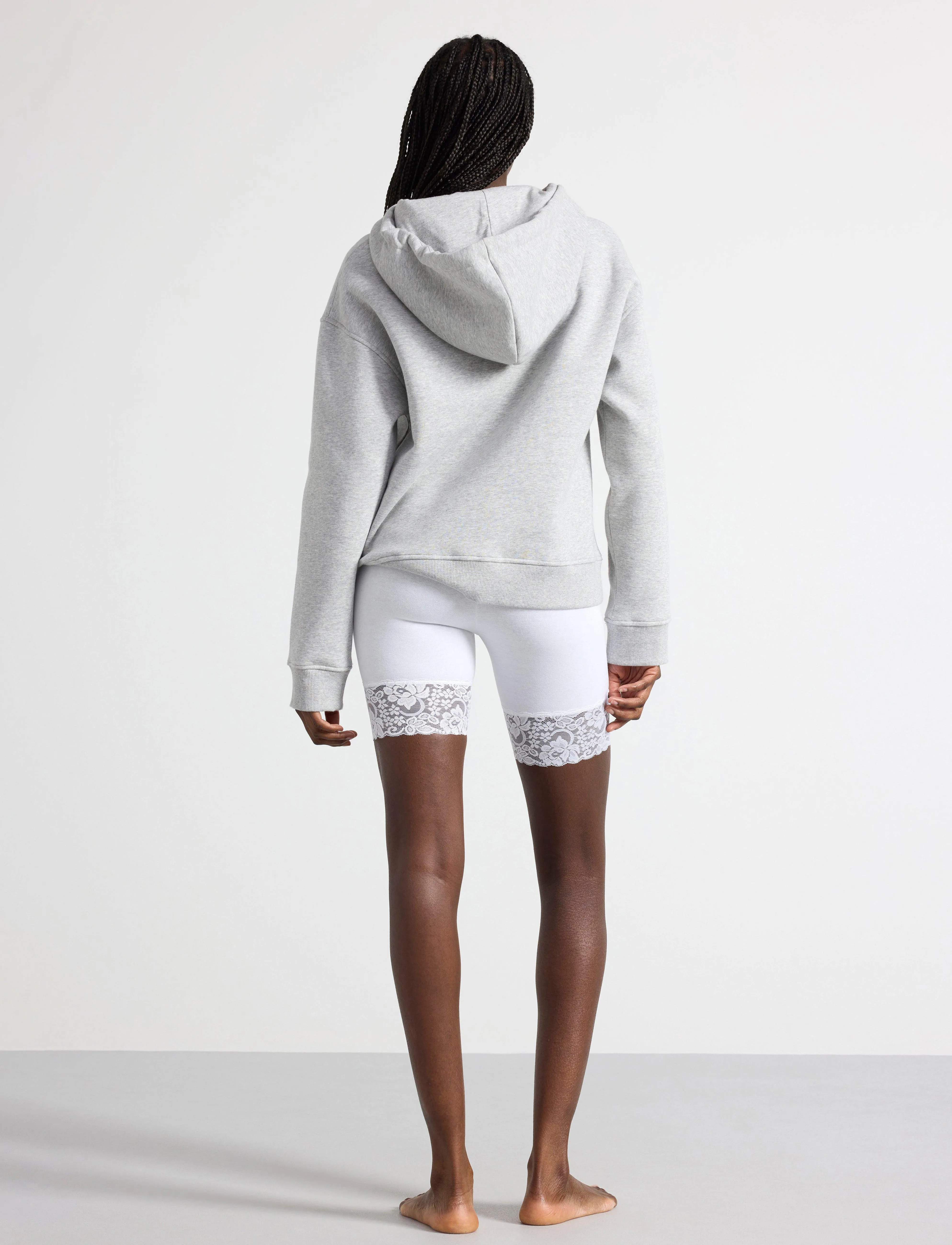 Lindex - Leggings Sally lace short - training tights - white - 3