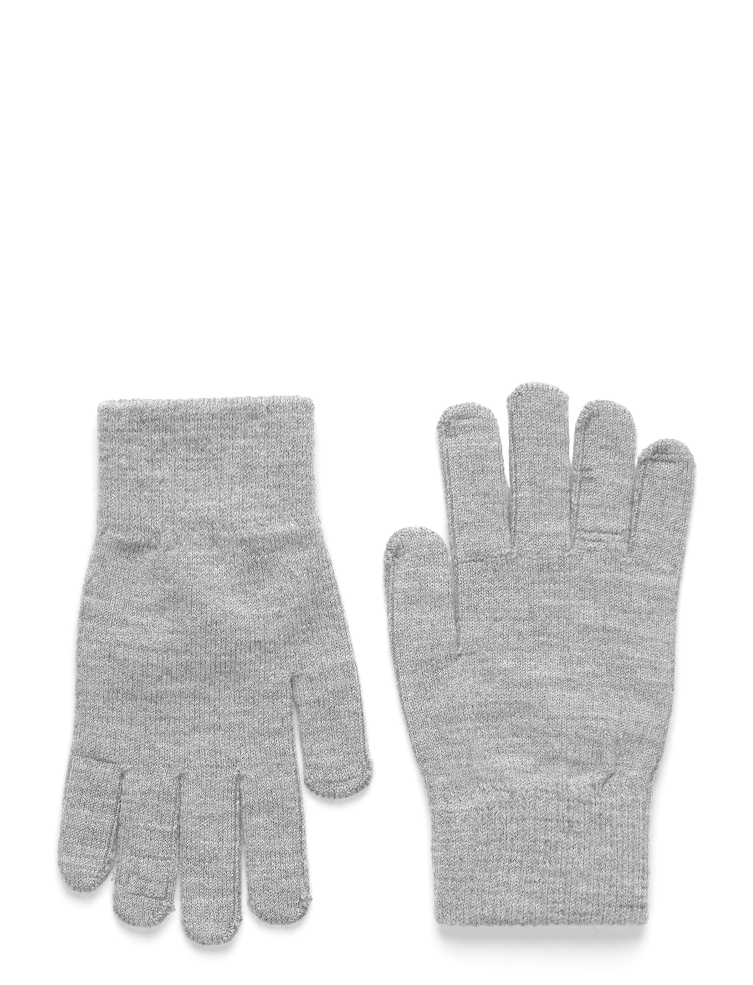 LINDEX Handschuhe Magic Fix Wolle Grau - 11/13 - Kinder