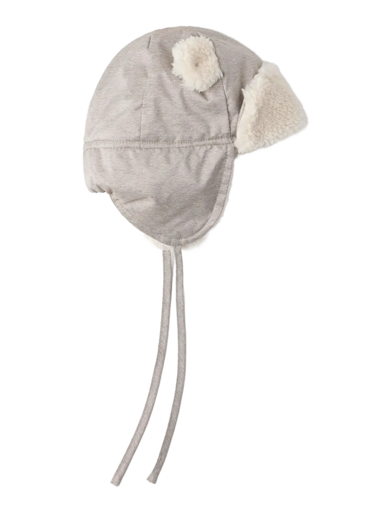 Lindex Cap In Recycle Taslan W Pile, Øreklapshue, Grå, Str: 40/42
