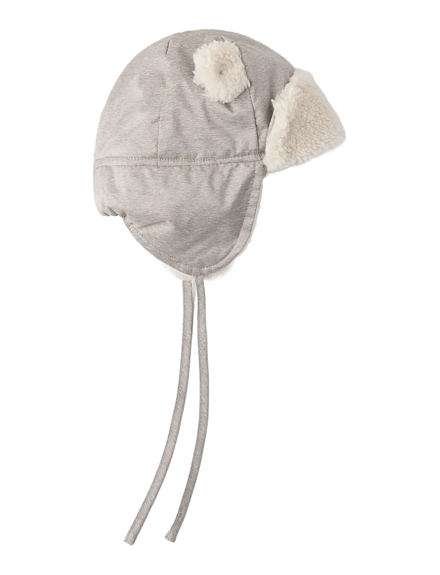 Lindex - Cap in recycle taslan w pile - wintermützen - beige - 0