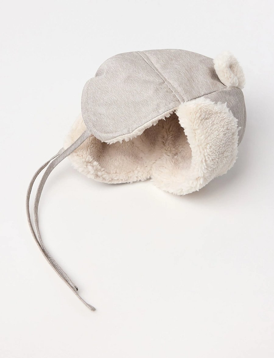 Lindex - Cap in recycle taslan w pile - wintermützen - beige - 2