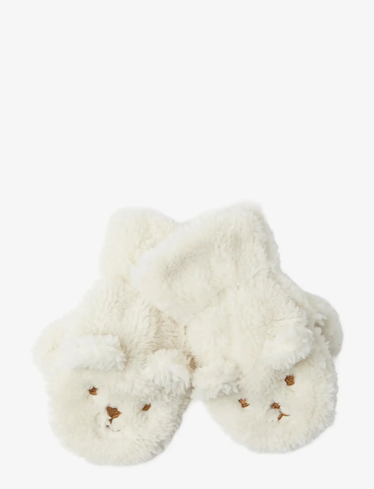 Lindex - Mittens pile emb face - light beige - 0