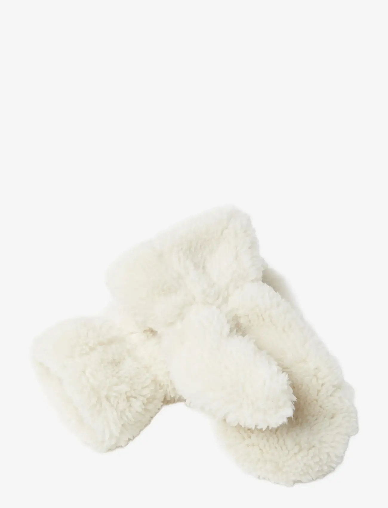 Lindex - Mittens pile emb face - light beige - 1