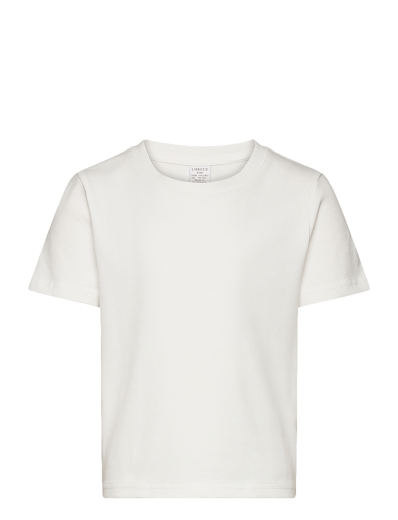 Lindex - Top Rosie basic - kortärmade t-shirts - off white - 1