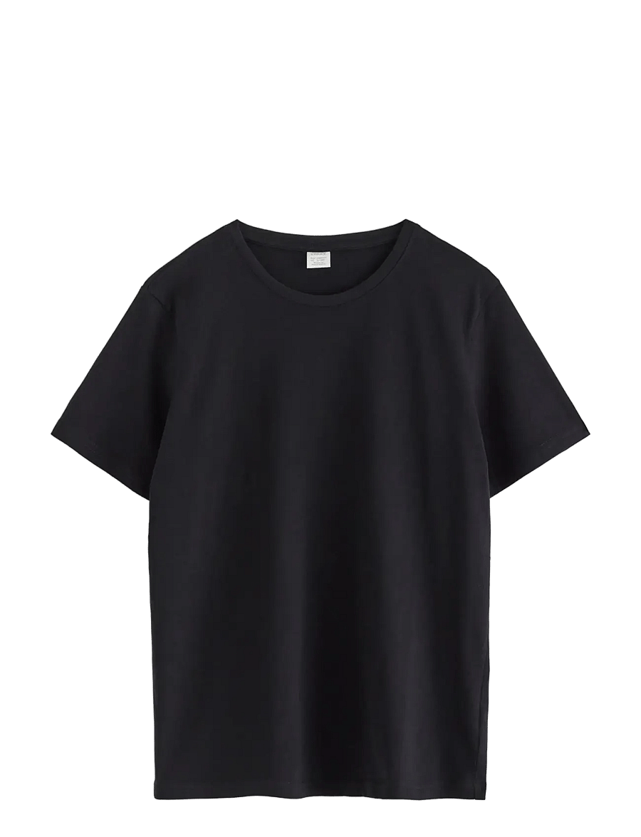 Lindex - T shirt regular solid - kurzärmelige - black - 1