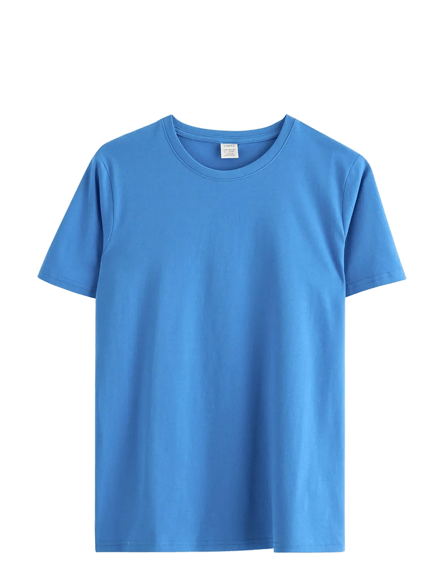 Lindex - T shirt regular solid - kurzärmelige - blue - 1