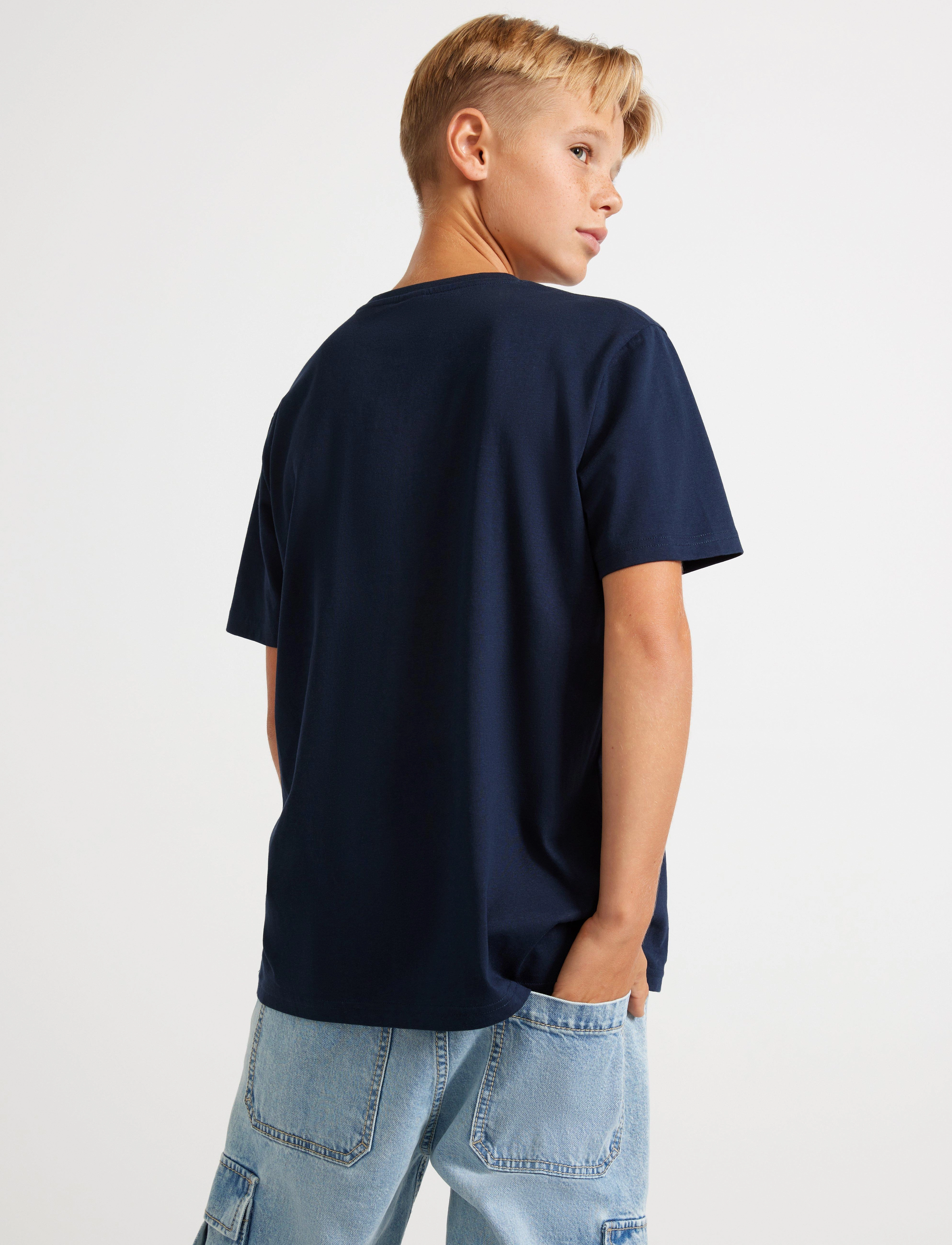 Lindex - T shirt regular solid - lühikeste varrukatega t-särgid - dark navy - 3