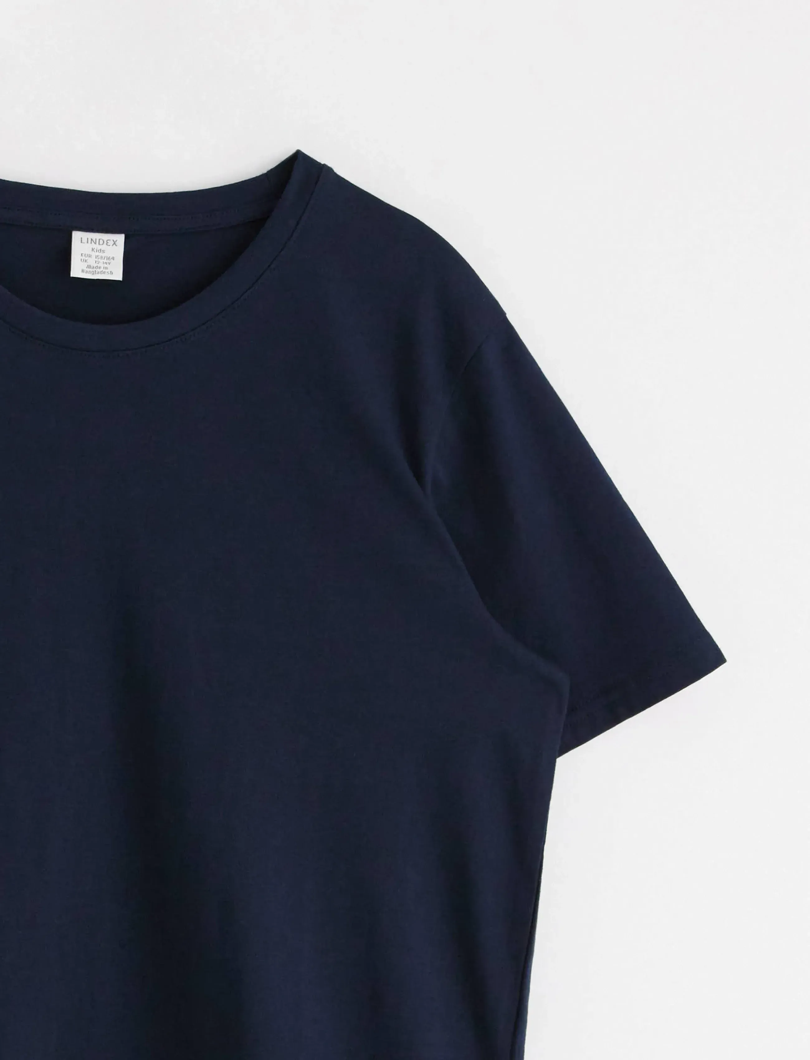 Lindex - T shirt regular solid - lühikeste varrukatega t-särgid - dark navy - 5