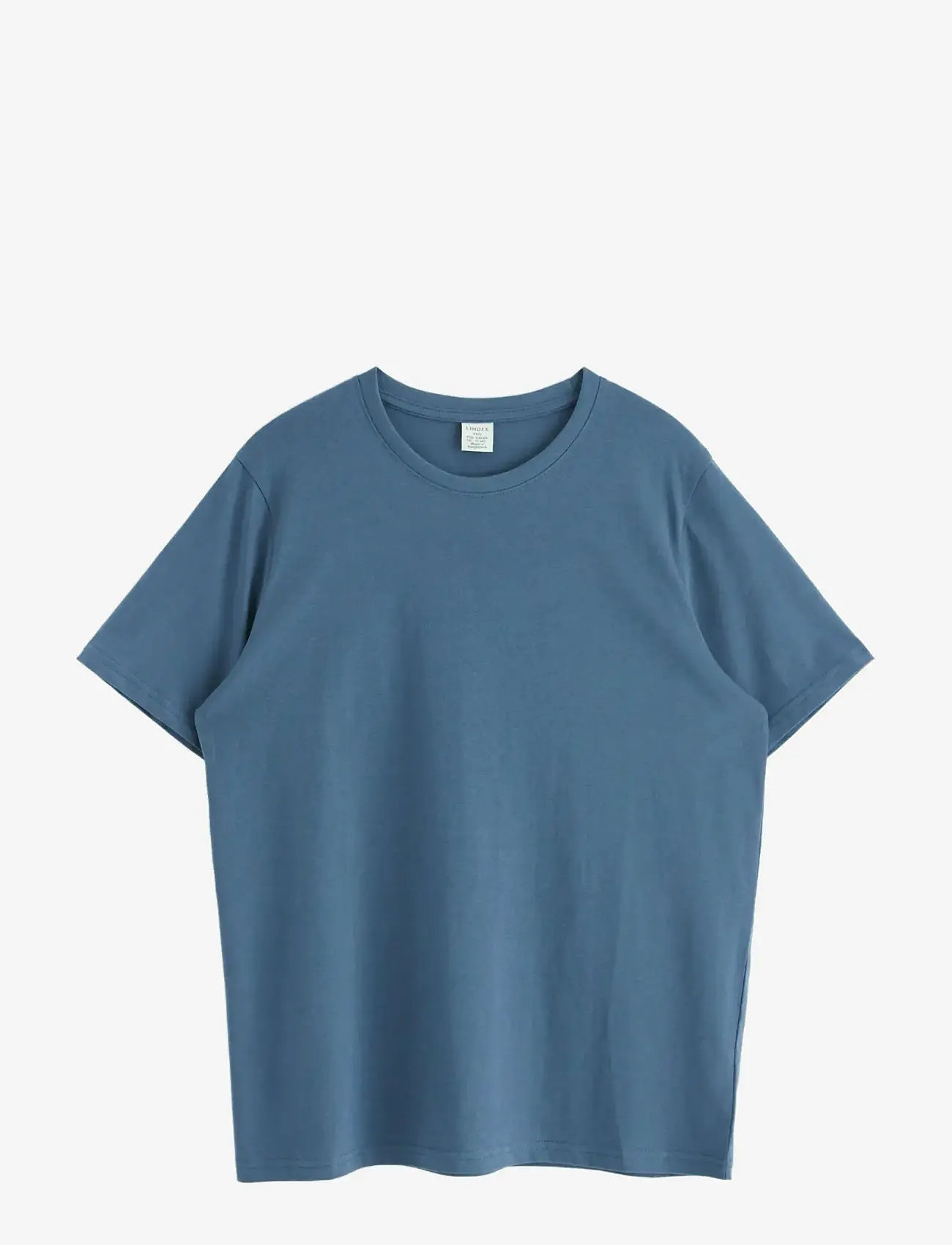 Lindex - T shirt regular solid - lühikeste varrukatega t-särgid - dusty blue - 0