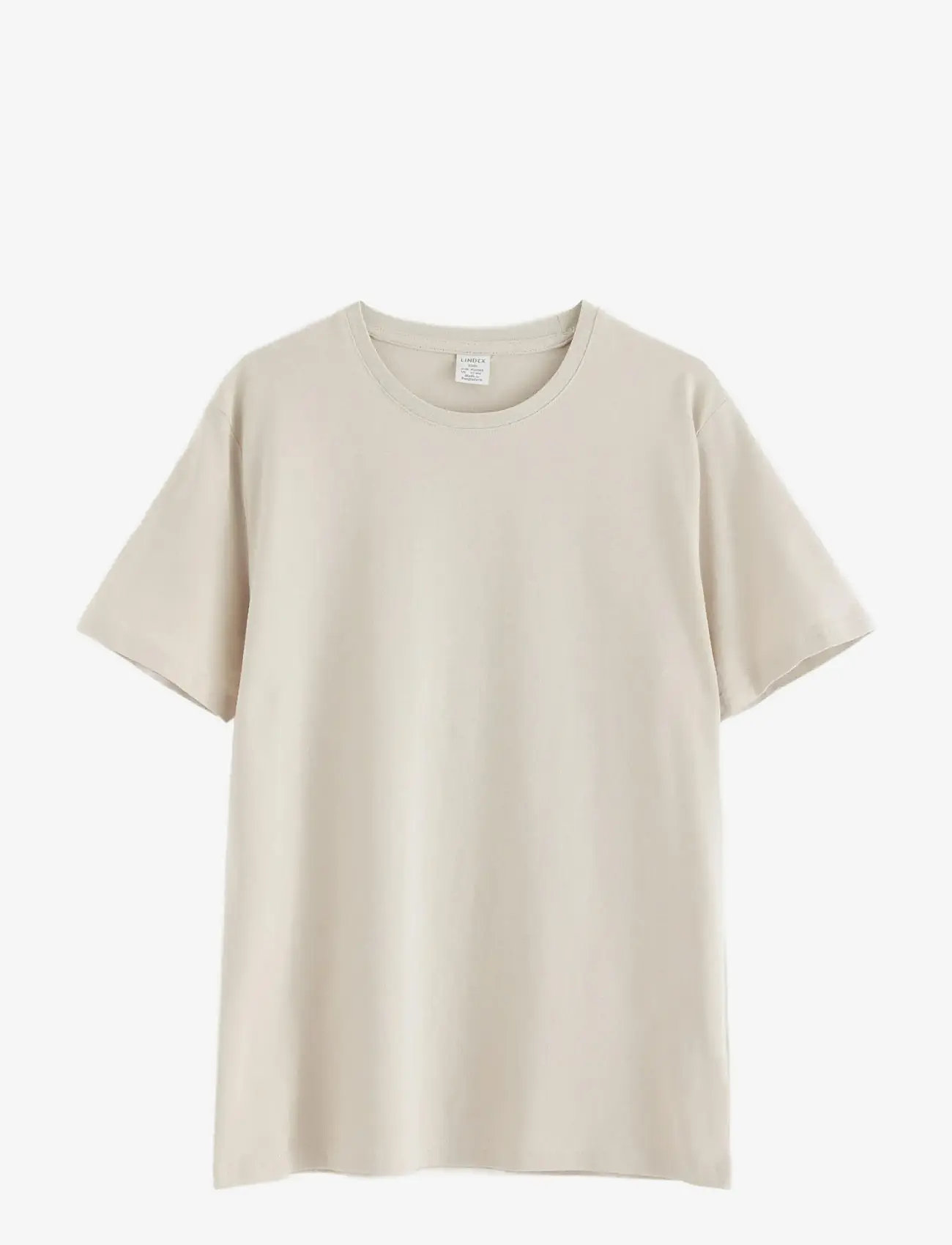 Lindex - T shirt regular solid - höstkläder - light beige - 1