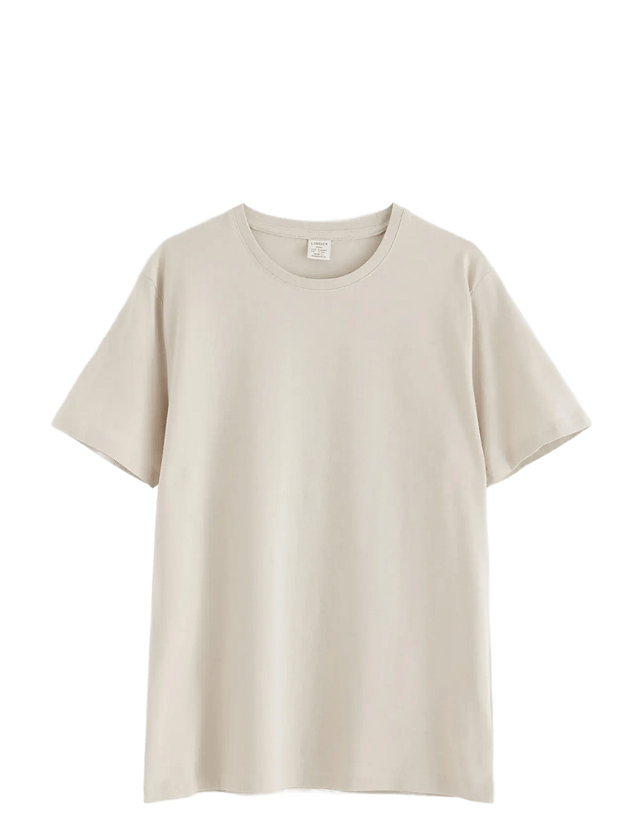 Lindex - T shirt regular solid - kurzärmelige - light beige - 1